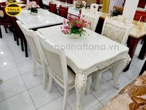 Bộ bàn mặt đá 6 ghế BA11