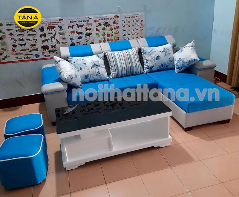 ghế sofa mini giá rẻ tại tphcm, sofa vải góc l giá rẻ
