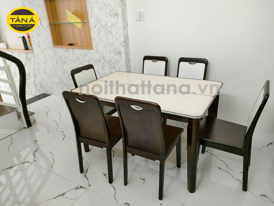 Bộ bàn mặt kính cường lực hiện đại