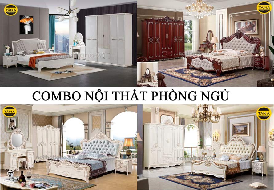 Combo nội thất phòng ngủ tân cổ điển