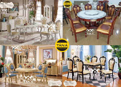 Bàn ghế ăn tân cổ điển giá rẻ