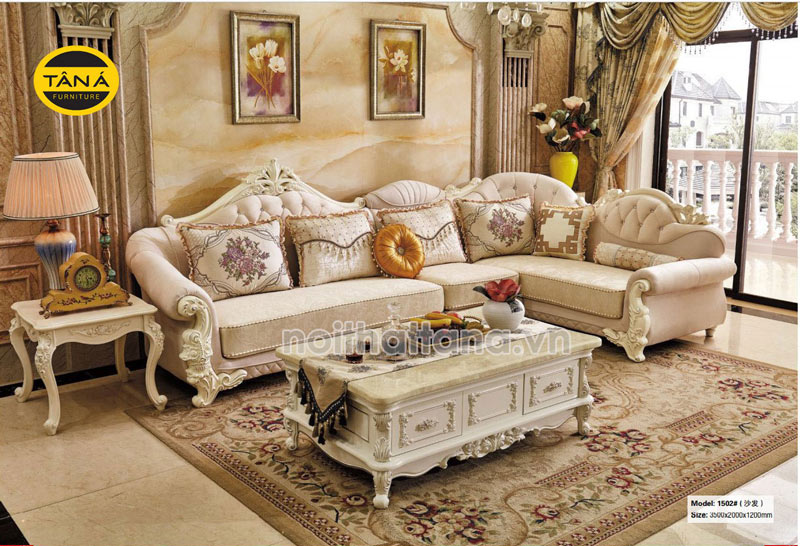 ghế sofa tân cổ điển góc L giá rẻ