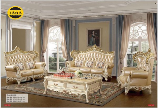Bộ bàn ghế sofa phòng khách tân cổ điển giá rẻ