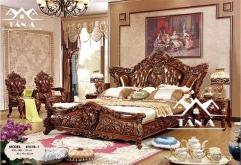 Giường ngủ gỗ sồi tân cổ điển cao cấp nhập khẩu Đài Loan TAG-6101B