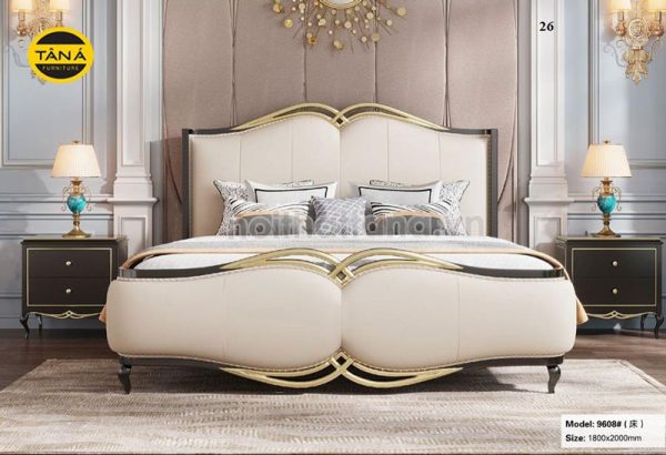 Giường Tân Cổ Điển Bọc Da Nhập Khẩu Đài Loan TA-9608G