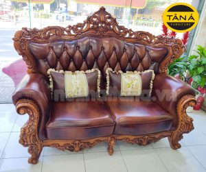 Bộ ghế sofa tân cổ điển 1 + 2 + 3 gỗ sồi nhập khẩu đài loan TA-M35C