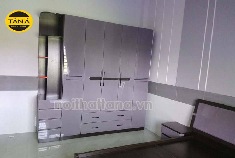 Tủ quần áo 4 cánh gỗ công nghiệp
