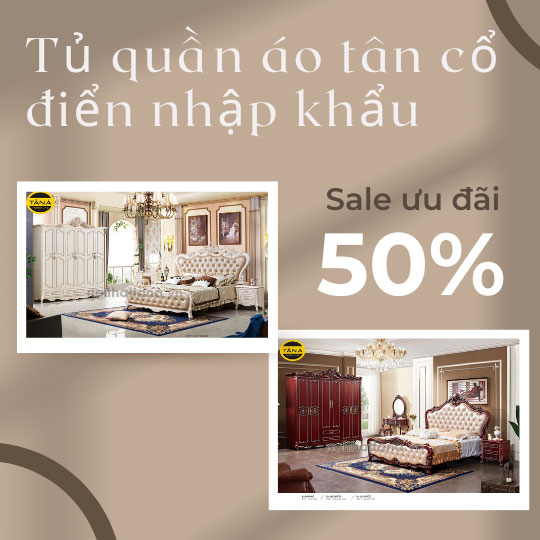Tủ quần áo tân cổ điển nhập khẩu đài loan