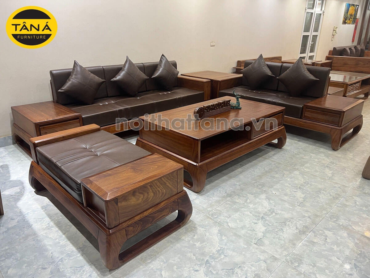 Bộ ghế sofa gỗ sồi giá rẻ tại An Giang