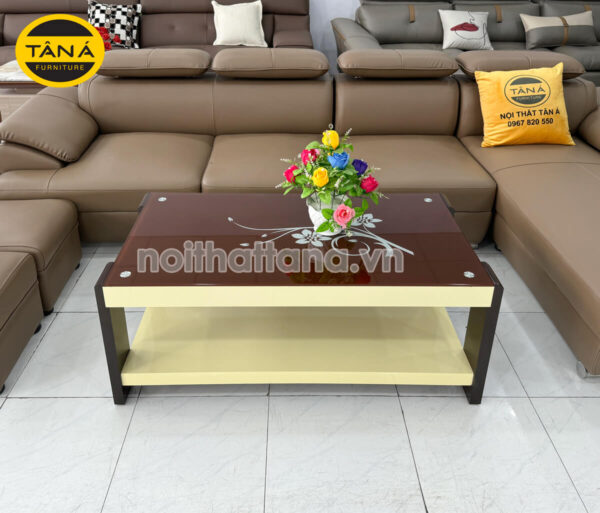 Bàn trà sofa H3 mặt kính đẹp hiện đại BT02