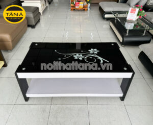 Bàn trà sofa H3 mặt kính đẹp hiện đại BT02