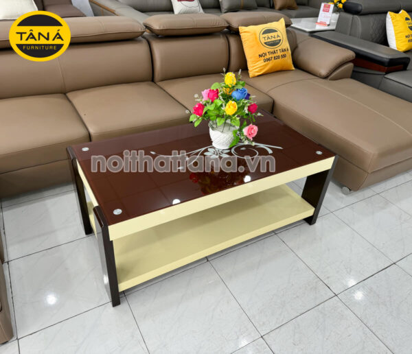 Bàn trà sofa H3 mặt kính đẹp hiện đại BT02