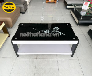 Bàn trà sofa H3 mặt kính đẹp hiện đại BT02