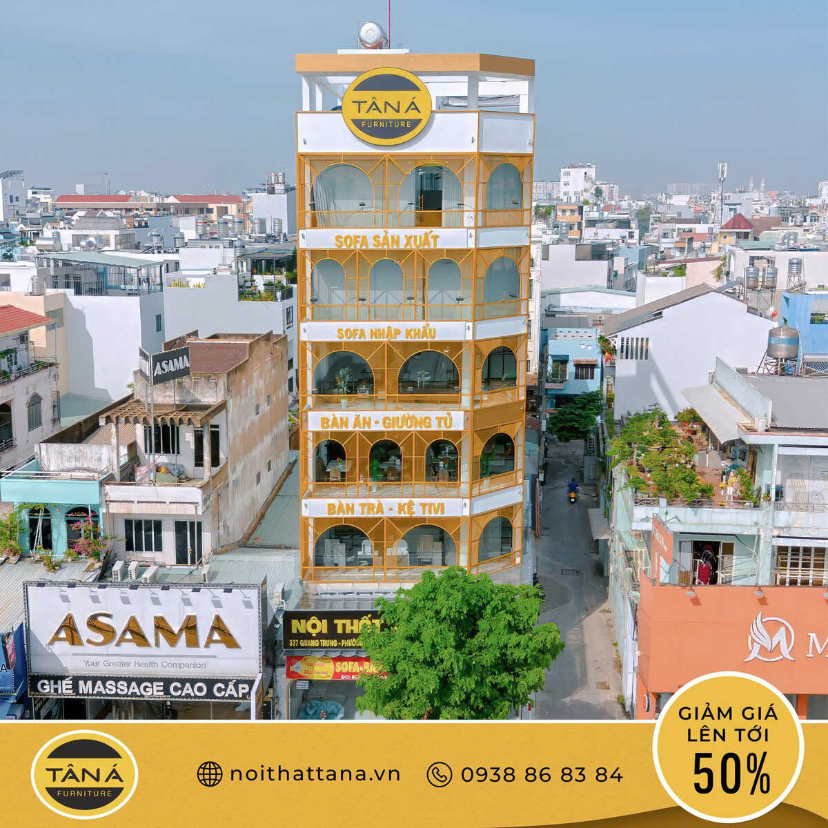 Showroom trung tâm nội thất tân á 837 quang trung phường An Hội Tây TP.HCM